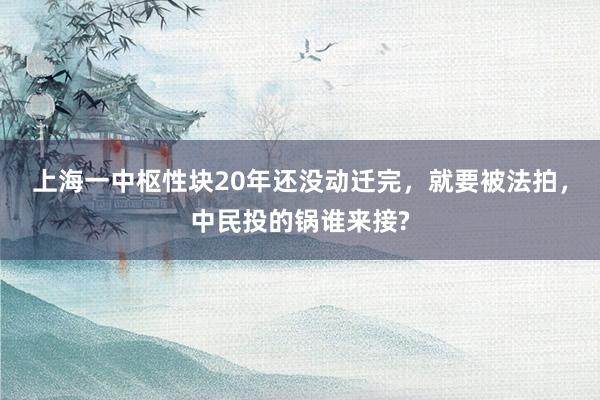 上海一中枢性块20年还没动迁完，就要被法拍，中民投的锅谁来接?
