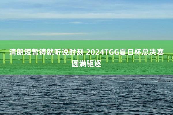 清朗短暂铸就听说时刻 2024TGG夏日杯总决赛圆满驱逐