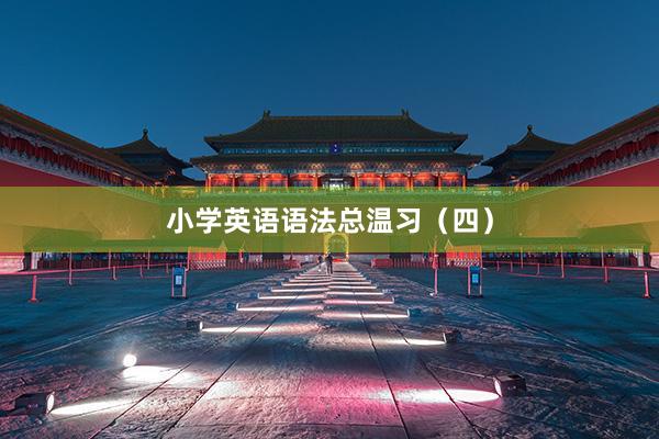 小学英语语法总温习（四）