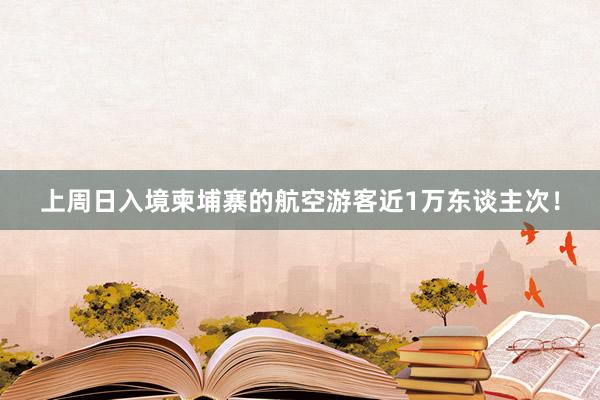 上周日入境柬埔寨的航空游客近1万东谈主次！