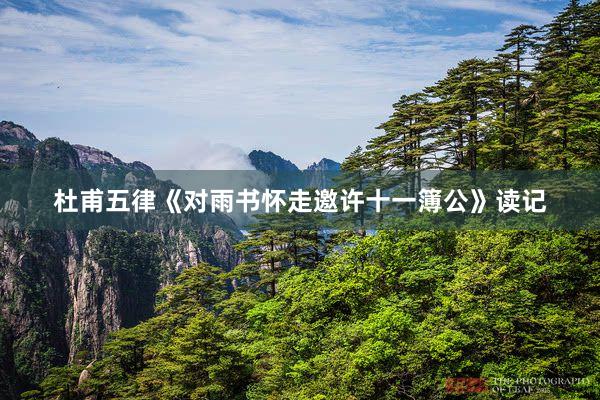 杜甫五律《对雨书怀走邀许十一簿公》读记